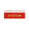 Attitude Award Ribbon w/ Gold Foil Imprint (4"x1 5/8")